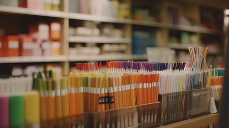 Pharmacy, drugstore, medicine and health care concept - close up of row of medical tubesの素材