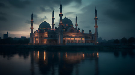 The Sultan Ahmed Mosque in Istanbul at sunset, Turkey. Toned.の素材