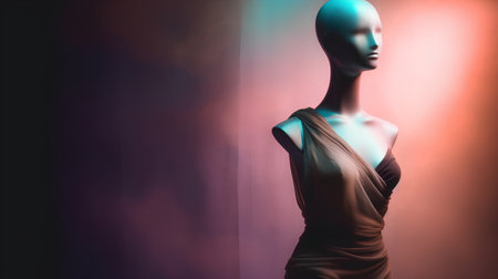 Fashion photo of a female mannequin. 3d renderingの素材