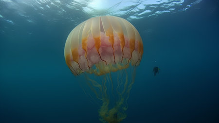 Jellyfish in the Red Sea, Egypt. Jellyfish (Phyllorhiza punctata)の素材