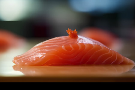 Salmon Sashimi - Japanese food, close-up shotの素材