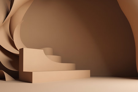 Podium for product presentation. Abstract background. 3d render.の素材