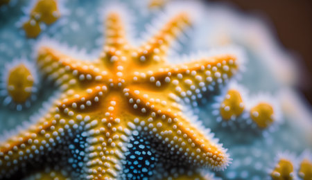 Close-up of a starfish with shallow depth of field.の素材