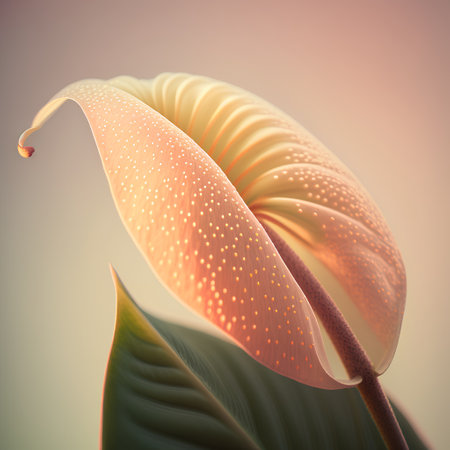 Close up of a beautiful tropical Anthurium flower. 3D Renderingの素材