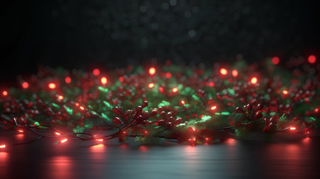 Christmas background with bokeh lights and stars. 3d renderingの素材