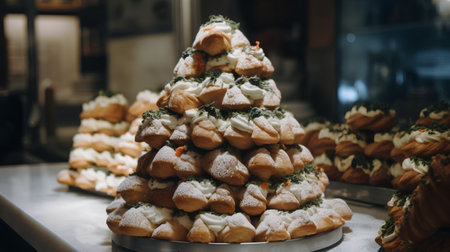 Catering buffet with variety of food snacks and appetizers.の素材