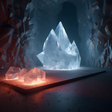 3d illustration of an iceberg in the dark. 3d renderingの素材