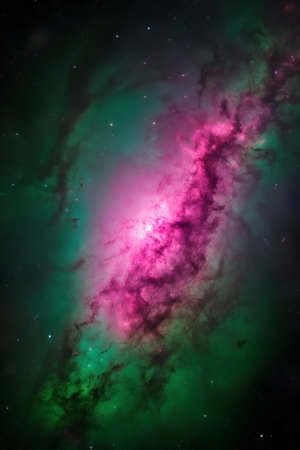 Star field in space a nebulae and a gas congestion.の素材