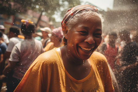 View of unknowns Hindu people attending a religious ceremony at the Pashupatinath temple in the morningの素材