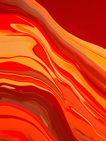 abstract background with smooth lines in red and orange colors. 3d renderingの素材