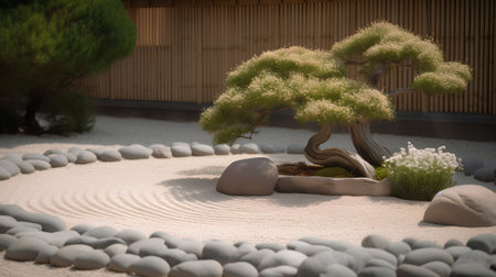 Bonsai in japanese garden - 3D Renderingの素材