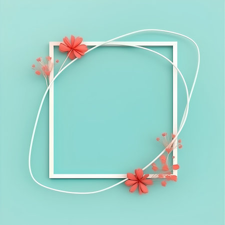 Abstract floral frame with place for your text. Vector illustration. EPS10の素材