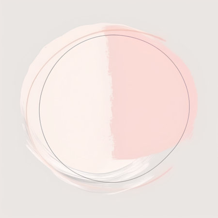 Abstract pink watercolor circle on white background. Vector illustration for your designの素材