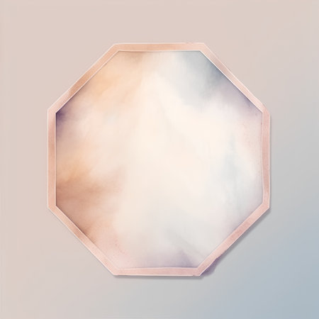 Hexagon with watercolor texture. Vector illustration. Eps 10の素材