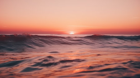 Beautiful sunset over the sea. Nature composition. Soft focus.の素材