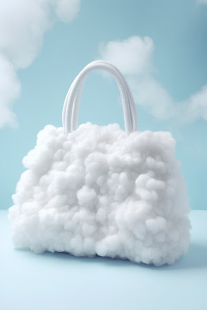 White cloud in the blue sky. 3d rendering, 3d illustration.の素材