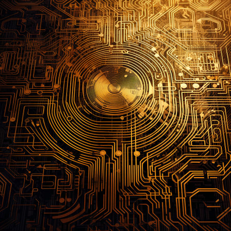 Circuit board background. Electronic computer hardware technology. 3d renderingの素材