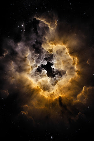 Stars of a planet and galaxy in a free space Elements of this image furnished by NASAの素材