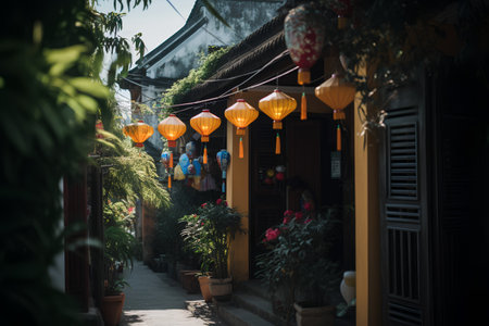 Hoi An ancient town in Vietnam.の素材