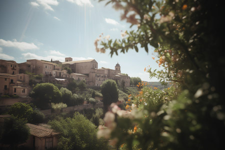 View of the medieval town of Gordes, Provence, Franceの素材