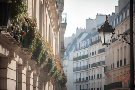 Street view of Paris, Franceの素材