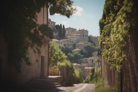 Alleyway. Assisi. Umbria. Italy. Europe.の素材