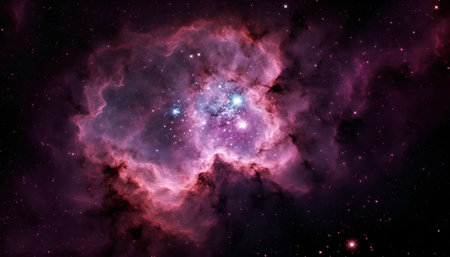 Star field in space a nebulae and a gas congestion.の素材