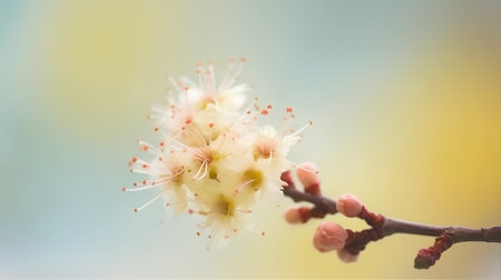 cherry blossom in spring, macro photo with shallow depth of fieldの素材