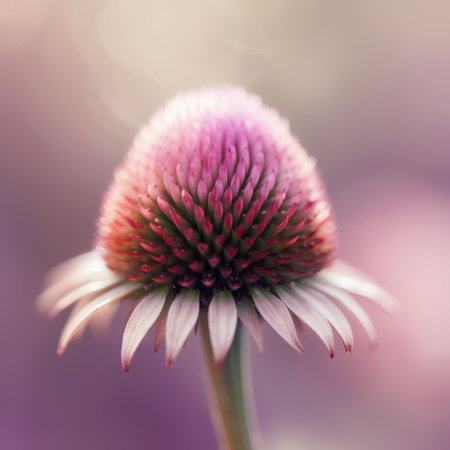 Echinacea purpurea flower on blurred background, close upの素材