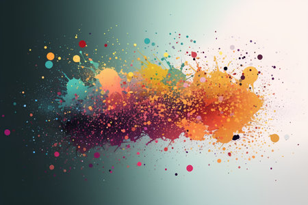 Abstract colorful background with splashes and blots. Vector illustration.の素材