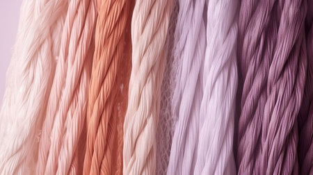 Multicolored sewing threads on a white background. Close-upの素材