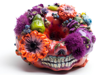 Halloween decoration on a white background, close-up, isolatedの素材