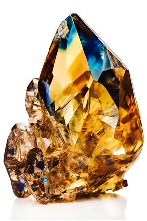 Citrine on a white background. Jewelry and precious stones.の素材