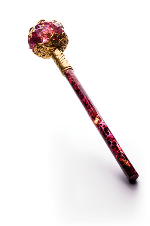 Magic wand isolated on a white background. 3d render illustration.の素材