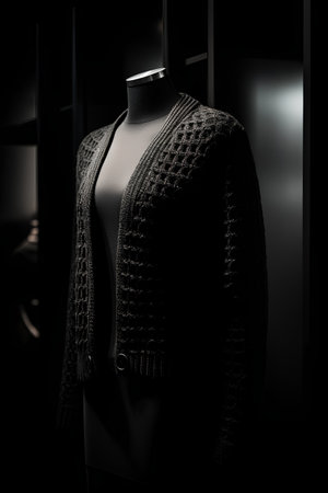 Women's clothing on a mannequin in a fashion store.の素材