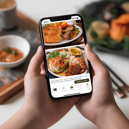 Woman holding iPhone X with Instagram application on the screen. Instagram is a photo-sharing social networking service.の素材