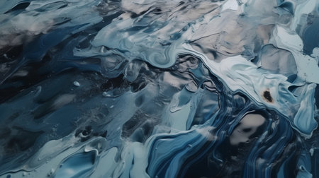 abstract background with blue watercolor paint splashes and ripplesの素材