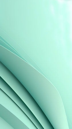 Abstract background with wavy lines in green colors. Vector illustration.の素材