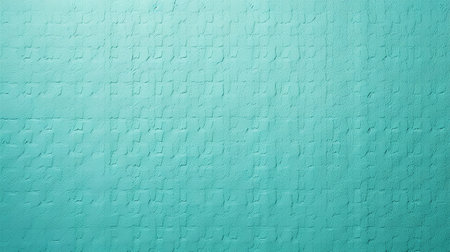 turquoise background with embossed pattern, closeup of photoの素材