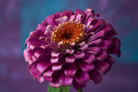 purple chrysanthemum flower on a dark blue backgroundの素材