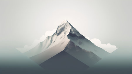Mountain peak. 3d vector illustration. Can be used as a background.の素材