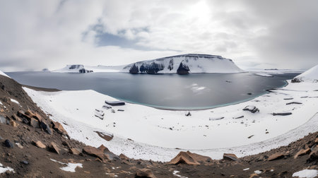 Panoramic view of Skaftafell, Iceland, Europeの素材