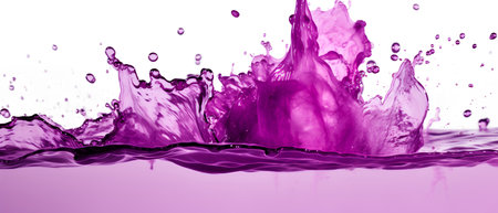 splash of purple paint on a white background. 3d renderingの素材