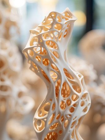 3d rendering of a human body made of plastic with a patternの素材
