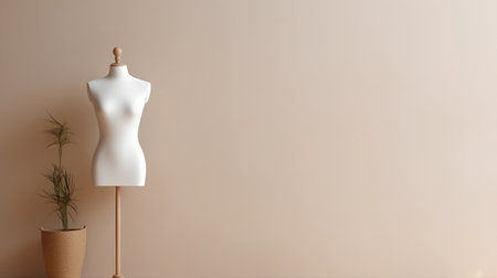 Fashionable white mannequin on a light background. 3d renderingの素材
