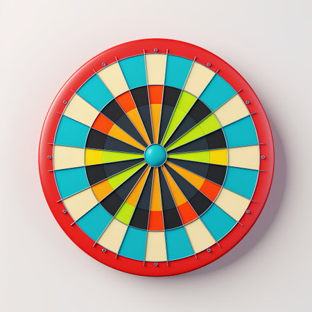 Darts board on the white background. Vector illustration. Eps 10.の素材