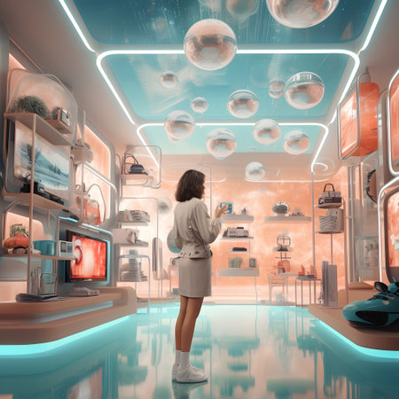 The young woman in the interior of a modern hospital. 3D renderingの素材