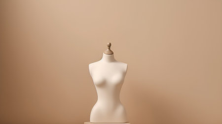 3d render of a mannequin on a brown background.の素材