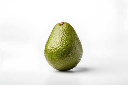 Avocado isolated on white background. Clipping path included in file.の素材