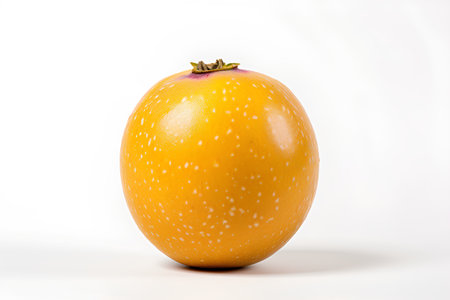 Passion fruit isolated on white background. Clipping path included.の素材